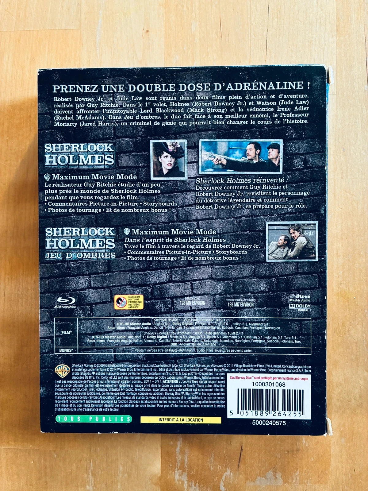 Caja de 2 Blu-ray Sherlock Holmes y Juegos de Sombras de Guy Ritchie – photo 2
